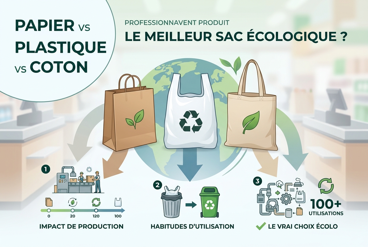 Papier, plastique ou coton ? Le choix écologique n’est pas évident