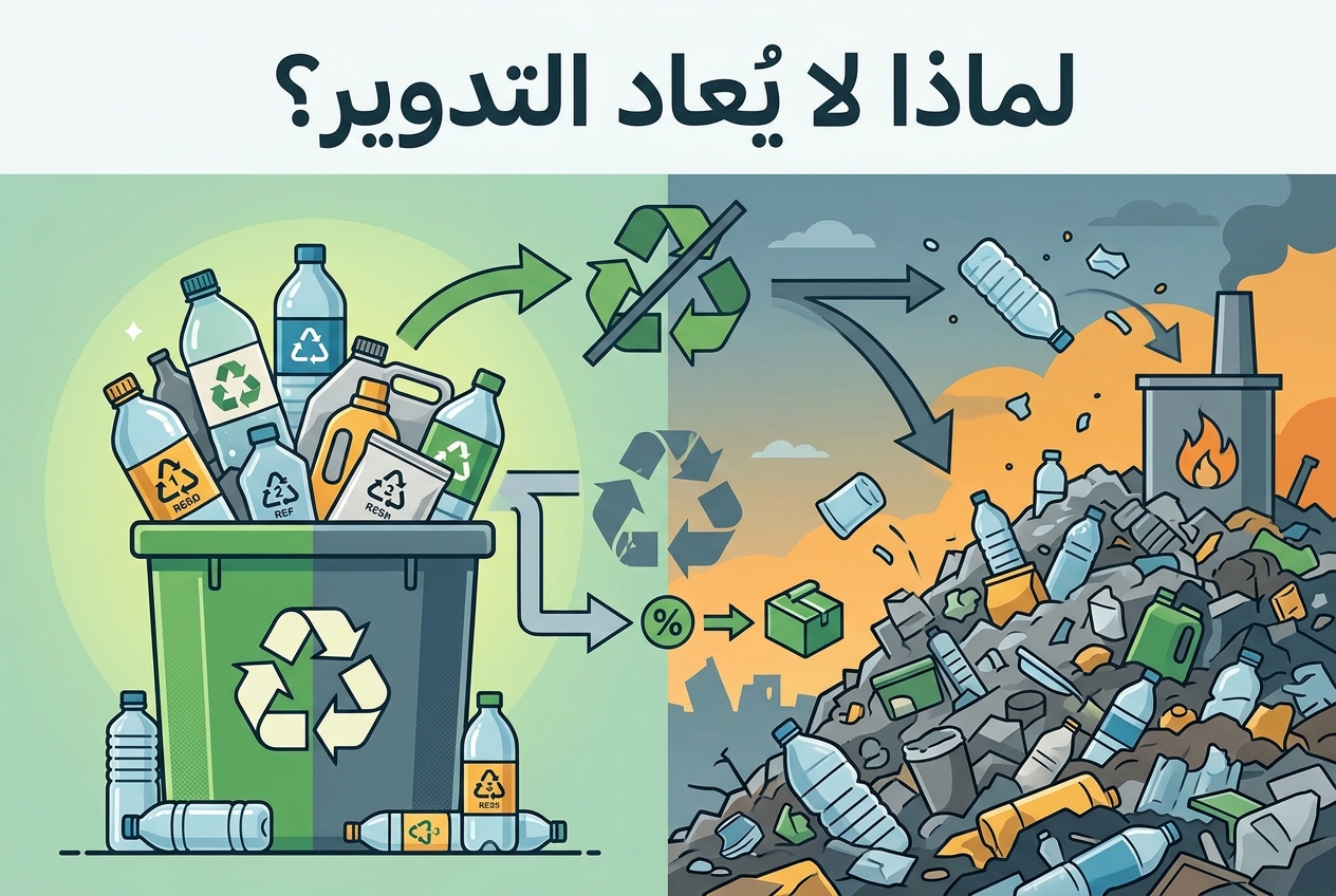 لماذا لا يتم إعادة تدوير معظم البلاستيك فعليًا