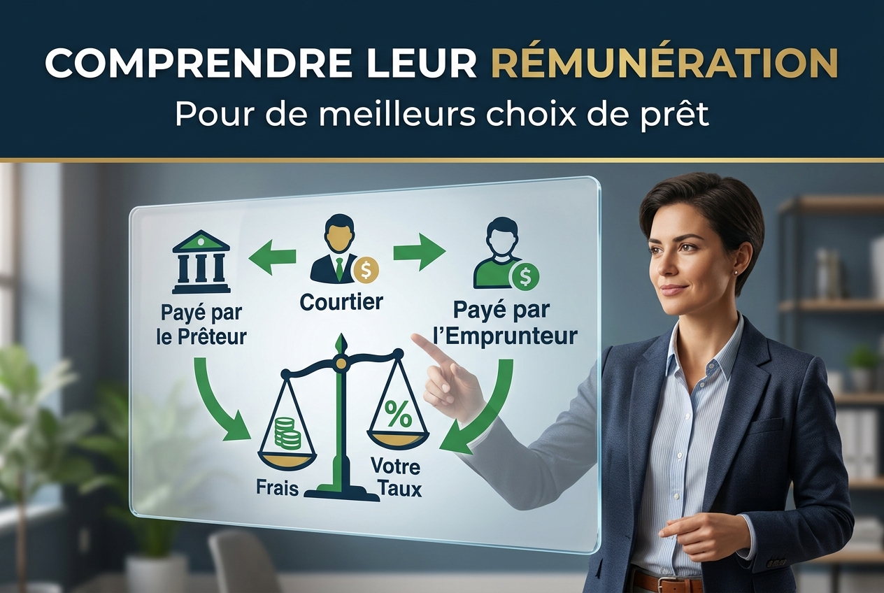 Les courtiers hypothécaires ne sont rémunérés que d’une seule manière, ce qui influence le coût de votre prêt