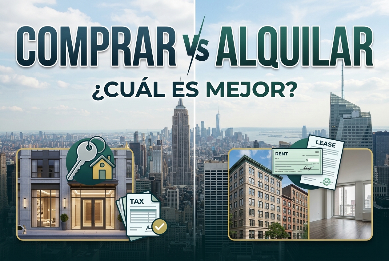 ¿Deberías comprar o alquilar en la ciudad de Nueva York, y cuál es la verdadera diferencia?