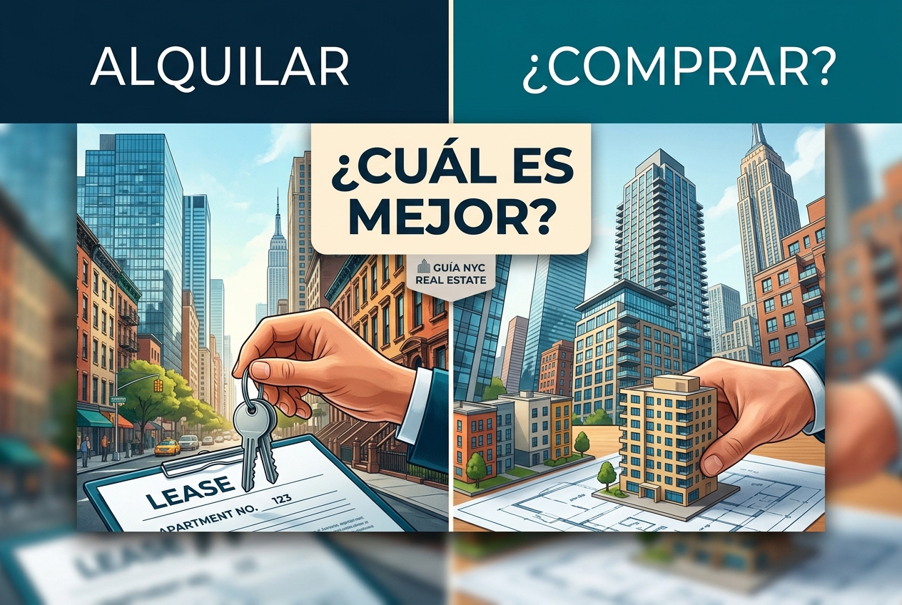 ¿Deberías comprar o alquilar en la ciudad de Nueva York, y cuál es la verdadera diferencia?