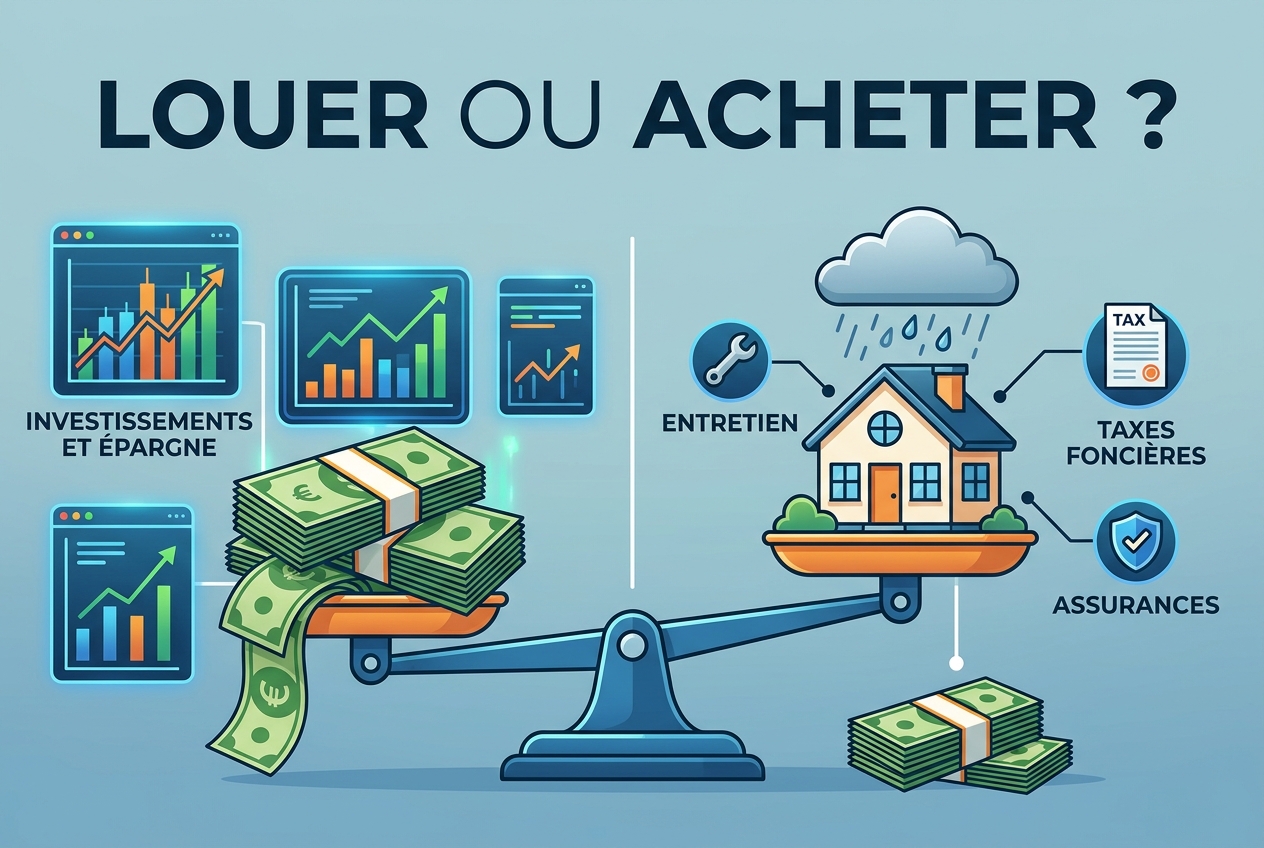 Louer permet souvent d'économiser plus d'argent que d'acheter une maison