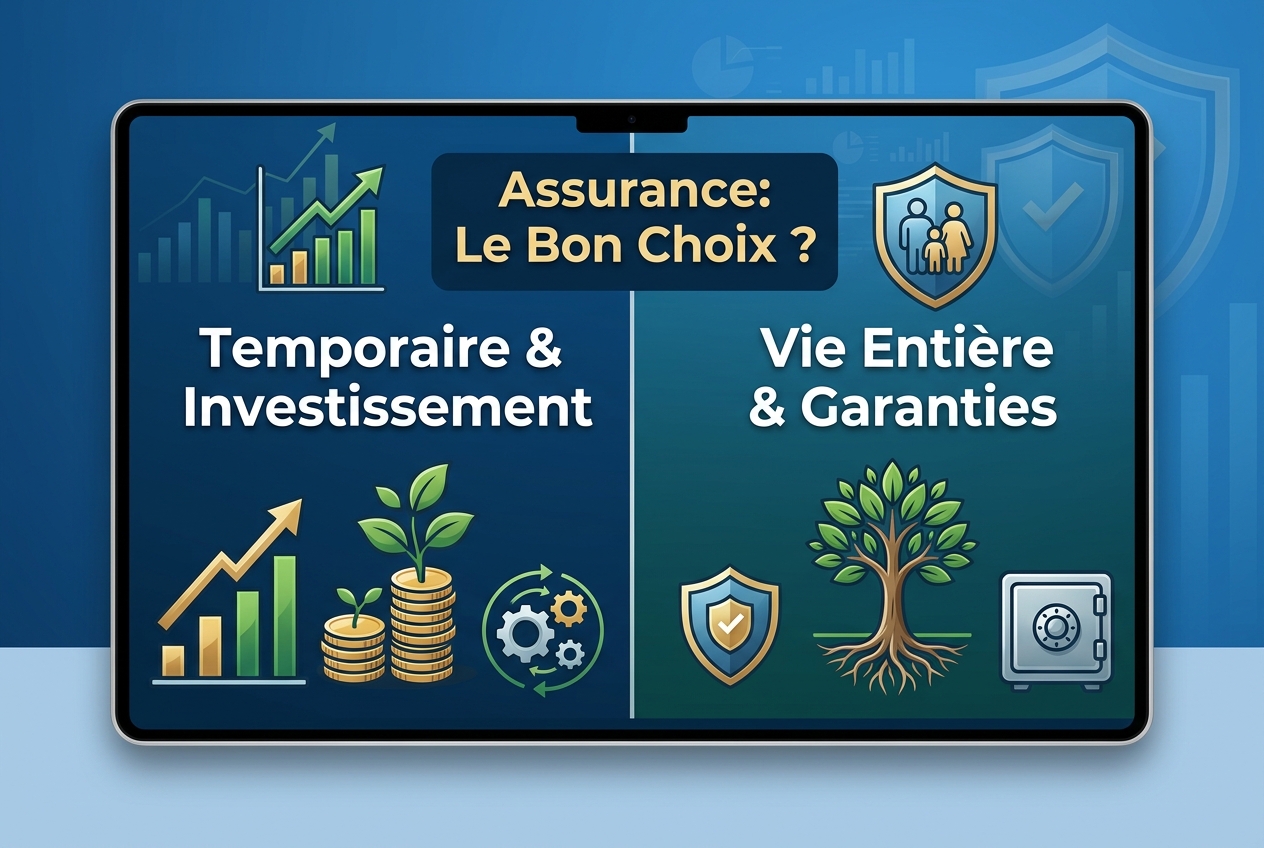 Assurance vie entière ou temporaire et investir la différence ?