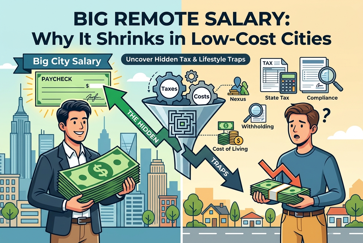 Why a Big Remote Salary Can Shrink in a Low-Cost City