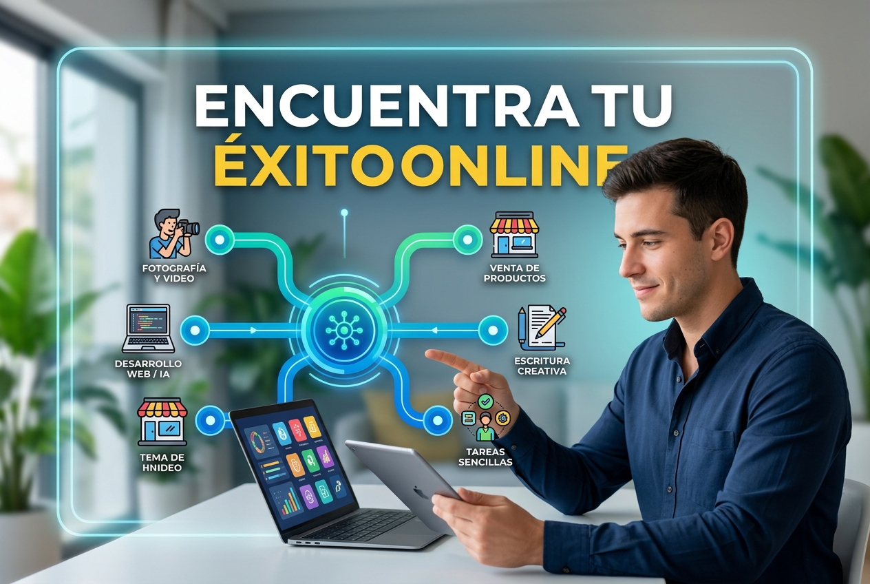 Ganar dinero en línea requiere elegir el método adecuado según tus habilidades y objetivos