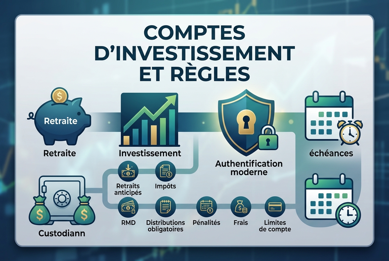 Types de comptes de retraite et d’investissement et leurs règles