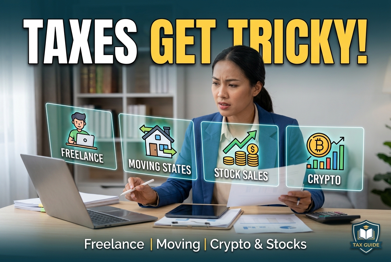 When Taxes Get Tricky with Freelance Work, Moving, and Crypto Sales