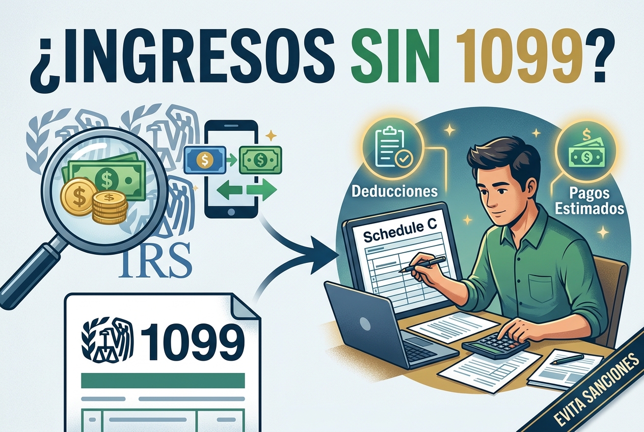 El IRS Ve Tus Ingresos por Trabajos Secundarios, Incluso Sin un 1099