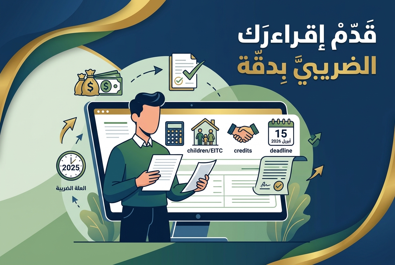 قدّم إقرار ضريبة الدخل الفيدرالية الأمريكية لعام 2025 بدقة