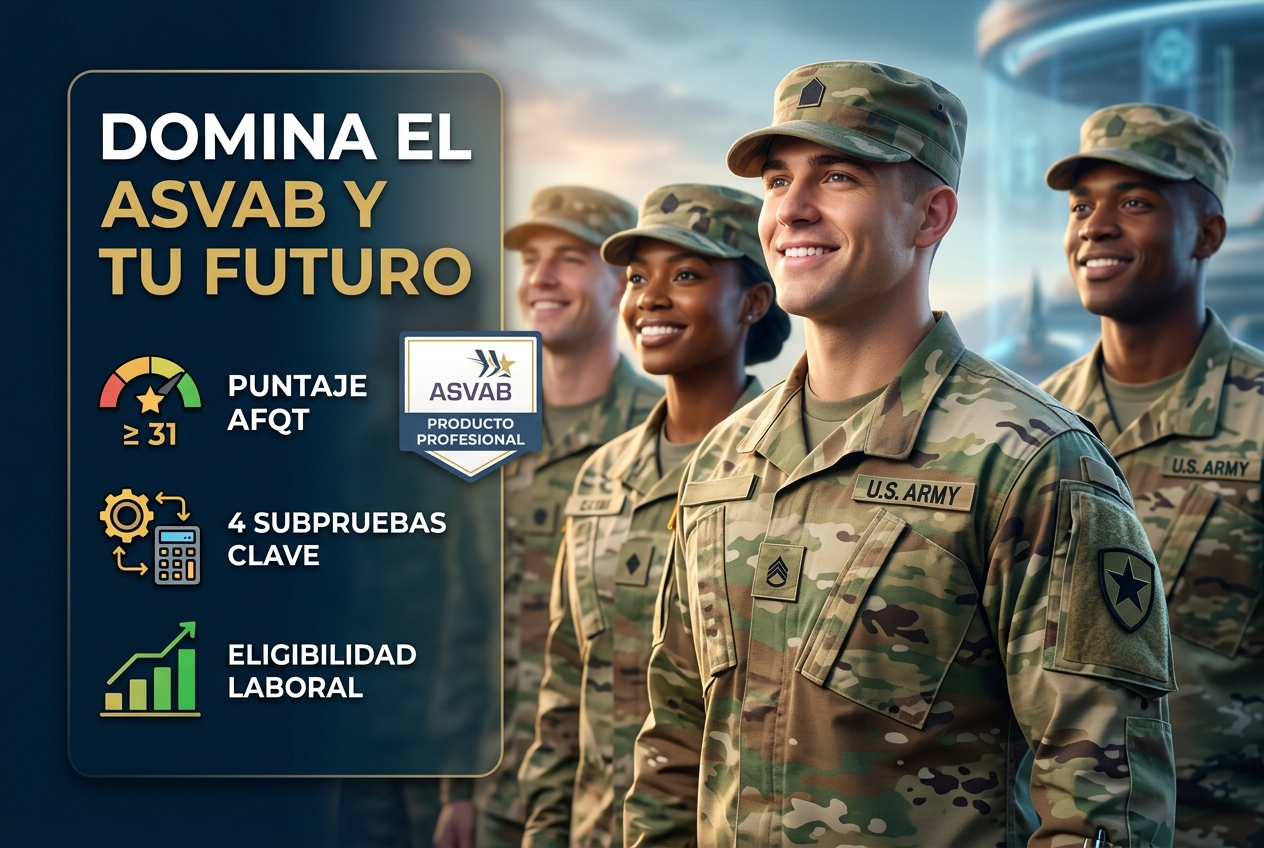 Aprueba el examen ASVAB para calificar y elegir empleos militares